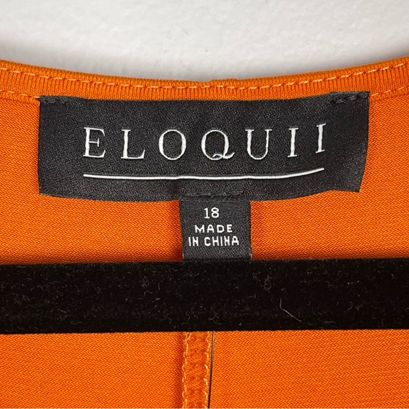 Eloquii Orange Midi Dress - Picture 8 of 11